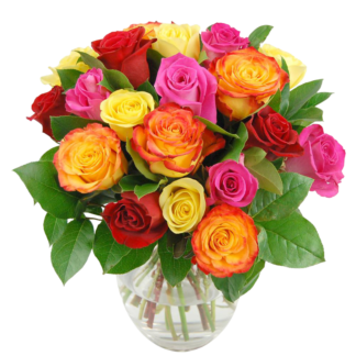 25 colorful roses | Flower Delivery Dolgoprudny